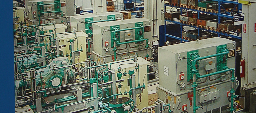 Sistemas de interligação hidráulica em instalação industrial